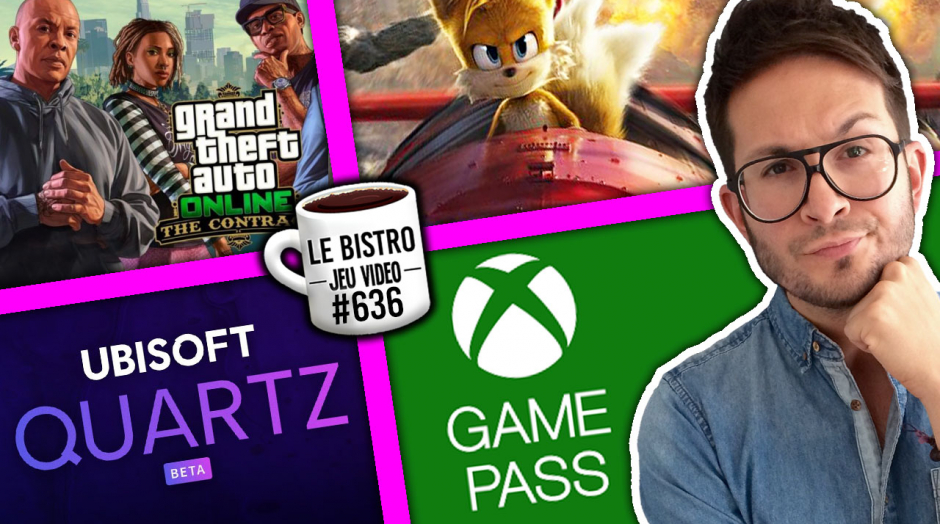 GTA 5 nouveau DLC narratif, Ubisoft Quartz NFT / Blockhain, Sonic 2 le film dévoile son affiche