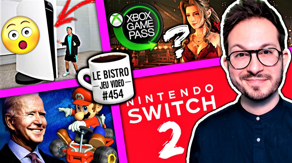PS5 GÉANTE à 70.000$🤩FF7 Remake sur GamePass ? Nintendo Switch 2 en prépa, Joe Biden sur Mario Kart...