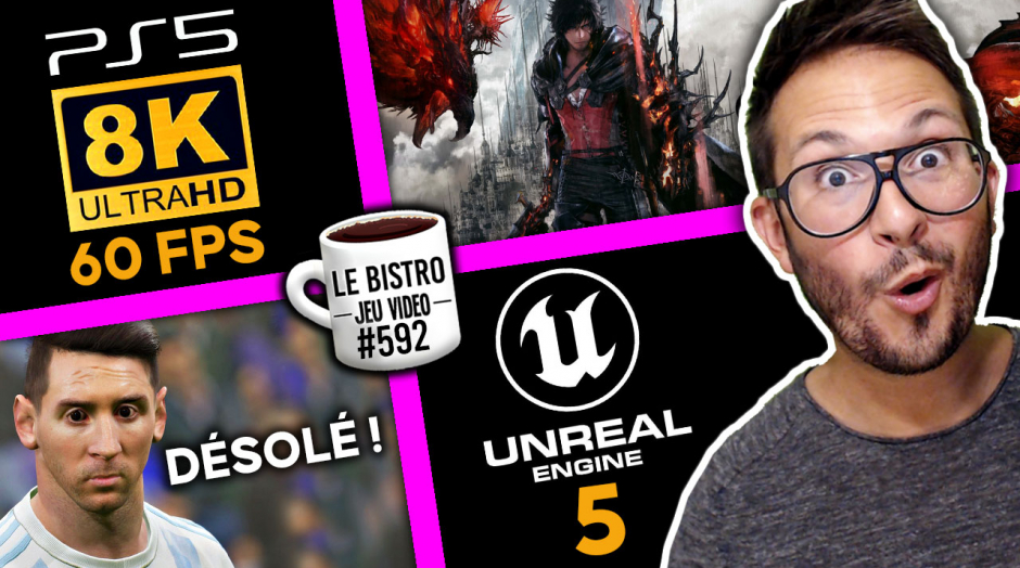 PS5 1er jeu 8K 60fps 🔥 Final Fantasy 16 plus d'infos, nouveau jeu Unreal Engine 5, excuses eFootball...