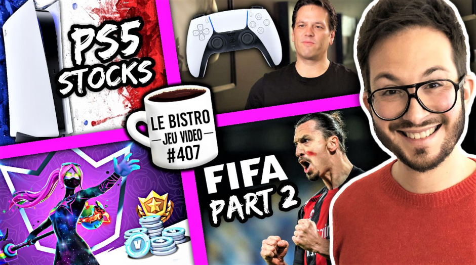 PS5 nouveaux stocks + bugs corrigés ⚡️ Xbox applaudit DualSense, PSVR 2 lunettes ? FIFA menacé ? Abonnement payant Fortnite...
